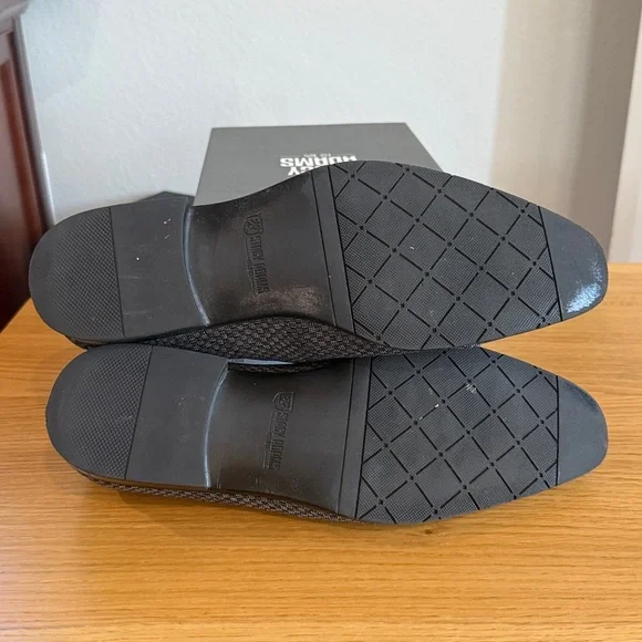 Stacy Adams Charcoal Textured Loafers - Picture 4 of 6